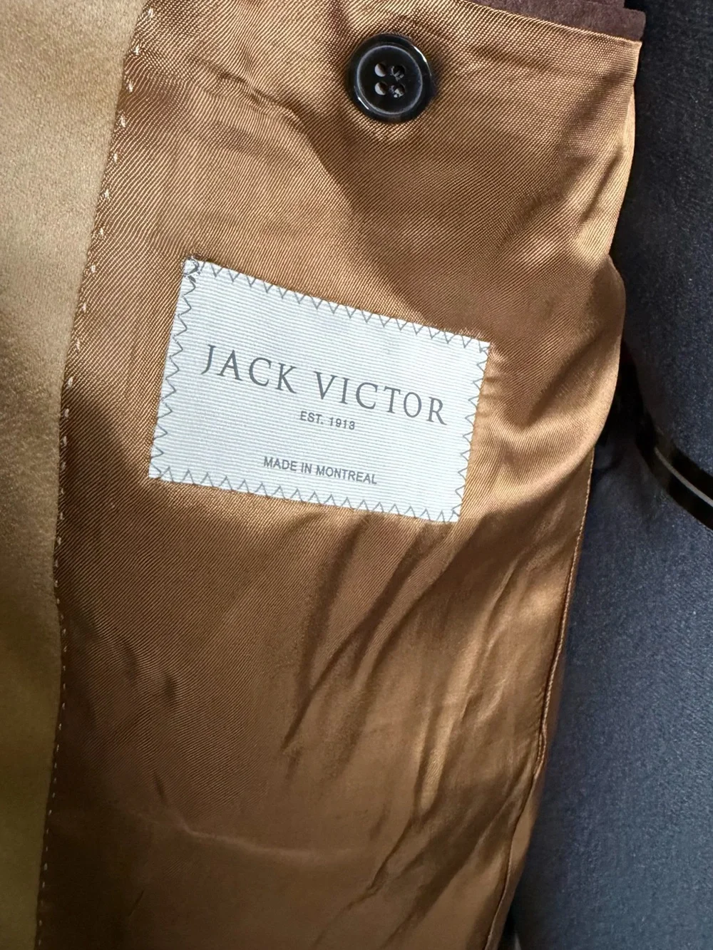 Jack Victor Beige 100% cashmere 42R Blazer Jacket Coat